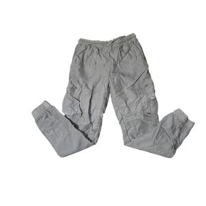 Nike Kids Light Gray Cargo Pants Joggers Lined Embroidered Logo Size 6X